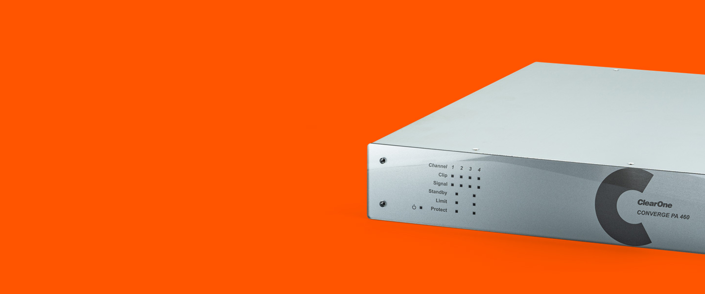 CONVERGE™ PA 460 audio amplifier for reliable amplification with professional sound quality.